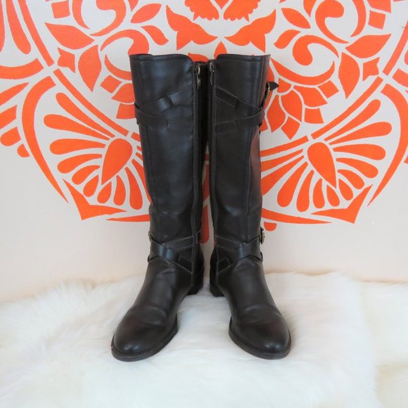 Franco Sarto Brown Round Toe Riding Boots 7.5 - Picture 2 of 4